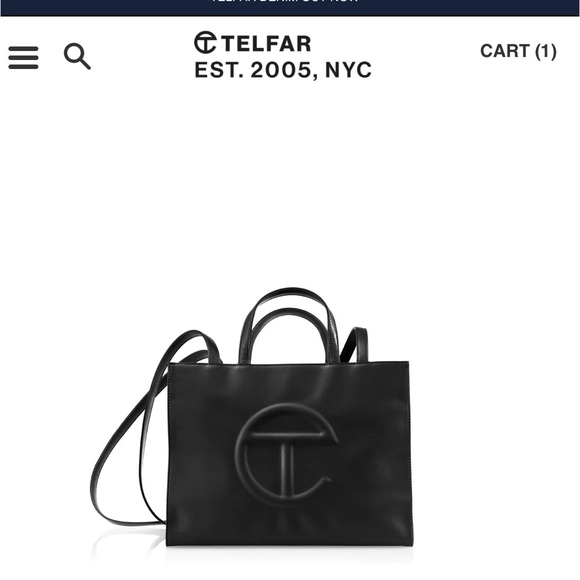 Telfar Handbags - Telfar Medium Black Shopping Bag NWT